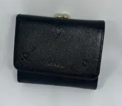 Paul Smith ポールスミス 三つ折り財布 がま口 レザー ブラック