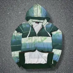 00s quiksilver zip hoodieダブルジップパーカー ボーダーのサムネイル