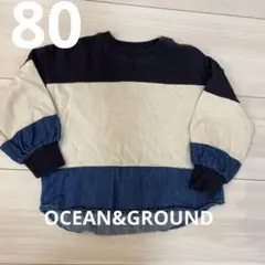 O&G ストライプ長袖Tシャツ 80のサムネイル