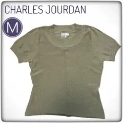 美品｜シャルルジョルダン CHARLES JOURDAN 半袖ニット カーキ Mのサムネイル