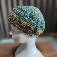 手編み✿『野呂栄作』ブランドで編んだベレー帽　オリジナル　秋冬用