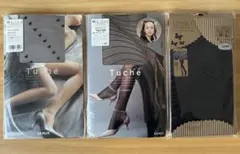 Tuché タイツ　ハート、ウェイブチョコ、ゼブラタイツ→合計3点　M-L