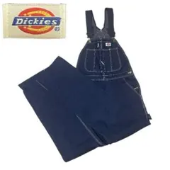 【美品 USA製】90s Dickies デニム オーバーオール 濃紺 W30