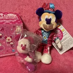 新品未使用　ディズニーパルパルーザ　ミッキー　ぬいぐるみバッジ　チャーム　セット