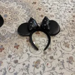 ミニー ブラック レザー カチューシャ Disney