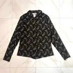 総レース 柄ブラウス ジャケット ブラック ゴシック クラシック モード