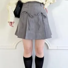 Loueme リボンプリーツミニスカパンのサムネイル