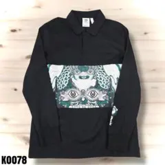 アディダス 田名綱敬一 コラボ ラガー 長袖ポロシャツ 2XL 黒 K0078