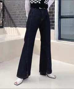 PAGE BOY フロントスリットジーンズ