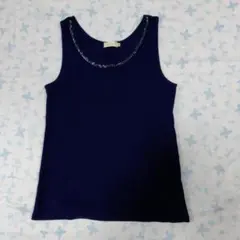 earth music&ecology タンクトップ ネイビー ビーズのサムネイル