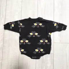 MAKE YOUR DAY 黒猫　ロンパース