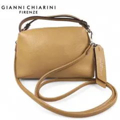 【GIANNI CHIARINI】美品 アリファ ショルダー バッグ マスタード