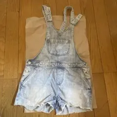 zara kids girls デニムサロペット　ショートパンツ