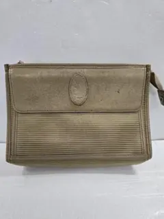 MT859　イヴサンローラン　セカンドバッグ　グリーン系　ヴィンテージ