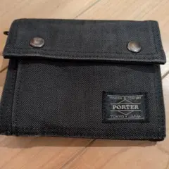 値下げPORTER 二つ折り財布 デニムブラックのサムネイル