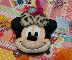 ヒョウ柄　ミニー　ショルダーバッグ　ポシェット　リボン　新品タグ付