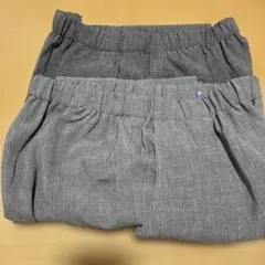 婦人服　ミセス　シニア グレー カジュアルパンツ ゴムウエスト2枚組　春夏用