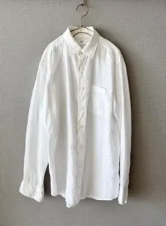 美品！UNIQLO ユニクロ＊リネンシャツ　ホワイト　M