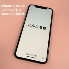 iPhone X 256GB スペースグレイ SIMロック解除済