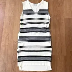 【nano universe】ナノ ユニバース ボーダーワンピース 美品