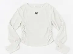 WEGO ワンポイントリブロングTシャツ ドロストトップス
