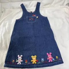 キッズ　MIKI HOUSE ジャンバースカート 100cm