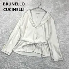 最高峰カシミヤ100% ブルネロクチネリ ニットジャケット ベージュ L