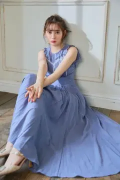 Back Lace-Up Cotton Long Dress herlipto