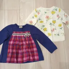 brunshes 花柄トレーナー　ニットプランナー 100cm