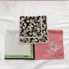 renoma 花柄ハンカチ 3枚セット　40センチ角