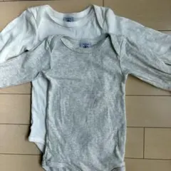 プチバトー 長袖ロンパース 6m / 67cm 2枚セット