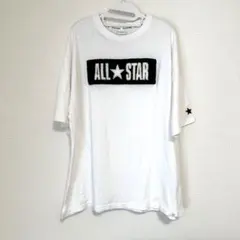 コンバース(converse) ロゴ刺繍入りホワイトTシャツ