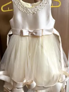 フォーマルドレス クリーム色 120cm ピアノ発表会