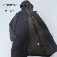 INTERMEZZO アンゴラ混 ダッフルコート ダークブラウン　ダーバン　M