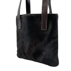 ヒロフ　ミニ　トートバッグ　ブラウン　レザー　ハラコ　HIROFU