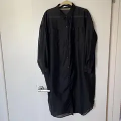 黒 長袖 シャツ・ブラウス　シースルー