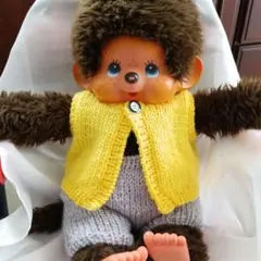 手編みニット Lサイズ⭐ モンチッチ⭐ 用 ベスト&パンツ