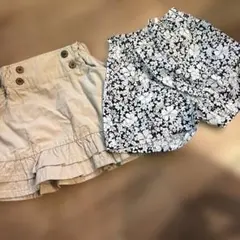 新品・Rag Mart 花柄キュロットパンツ・フリルスカート