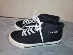 【新品未使用】moz ブラック ハイカットスニーカー 22.5cm　防水