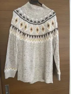 EDWIN ノルディック柄 ハイネックニット