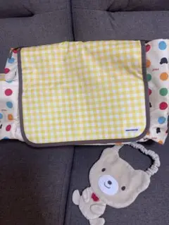 美品　ミキハウス　オムツストッカー　おむつケース　くま　スタイ