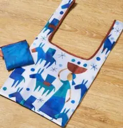 【新品未使用】カルディHelpers エコバッグ ブルー 2026 非売品 馬