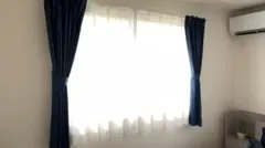 ホームコーディトップバリュー オーダーカーテン ブルー 135x100 2枚