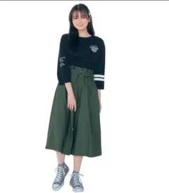 新品　ベルメゾン　パペルラピス　袖ライン七分袖Tシャツ　160