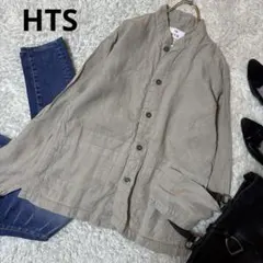 HTS コットンリネン オーバーオール ダークグレー - メルカリ