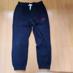 ネイビー ロゴ刺繍 　メンズスウェットパンツ