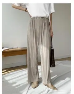 ストレッチ ワイドパンツ