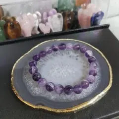 天然石 ドリームアメジストブレスレット9 mm⭐送料無料⭐