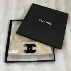 CHANEL ロゴニット帽