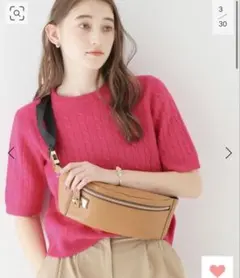 cash&barba 24awウーステッドカシミヤ150 クルーネック グリーン